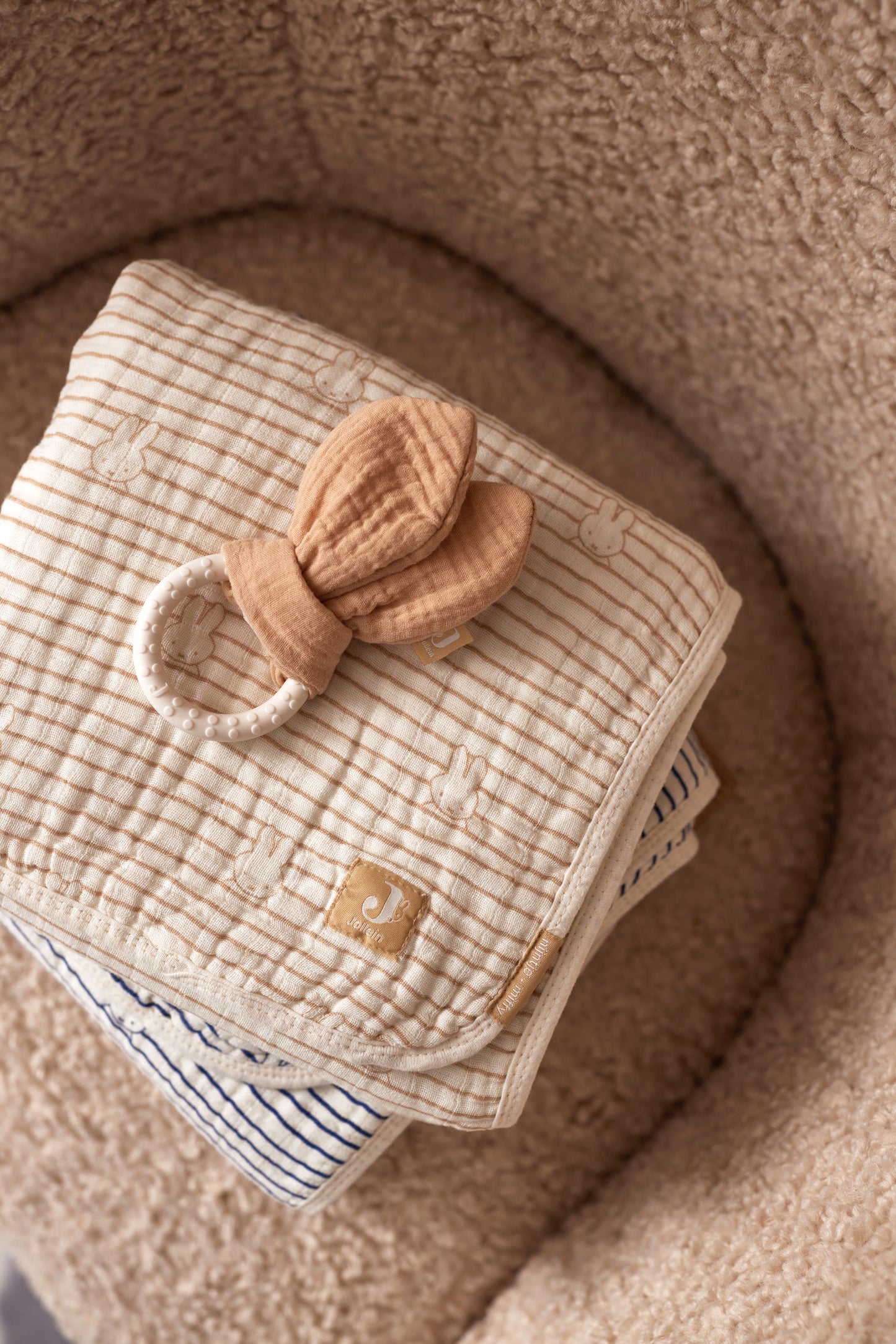 Miffy Nijntje muslin blanket ~ Biscuit Stripe