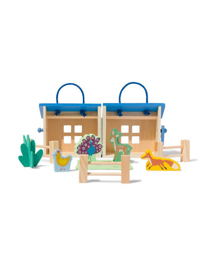 Take-along wooden farm