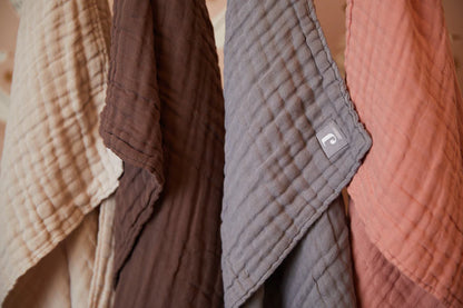 ARRIVING SOON Muslin blanket ~ chestnut