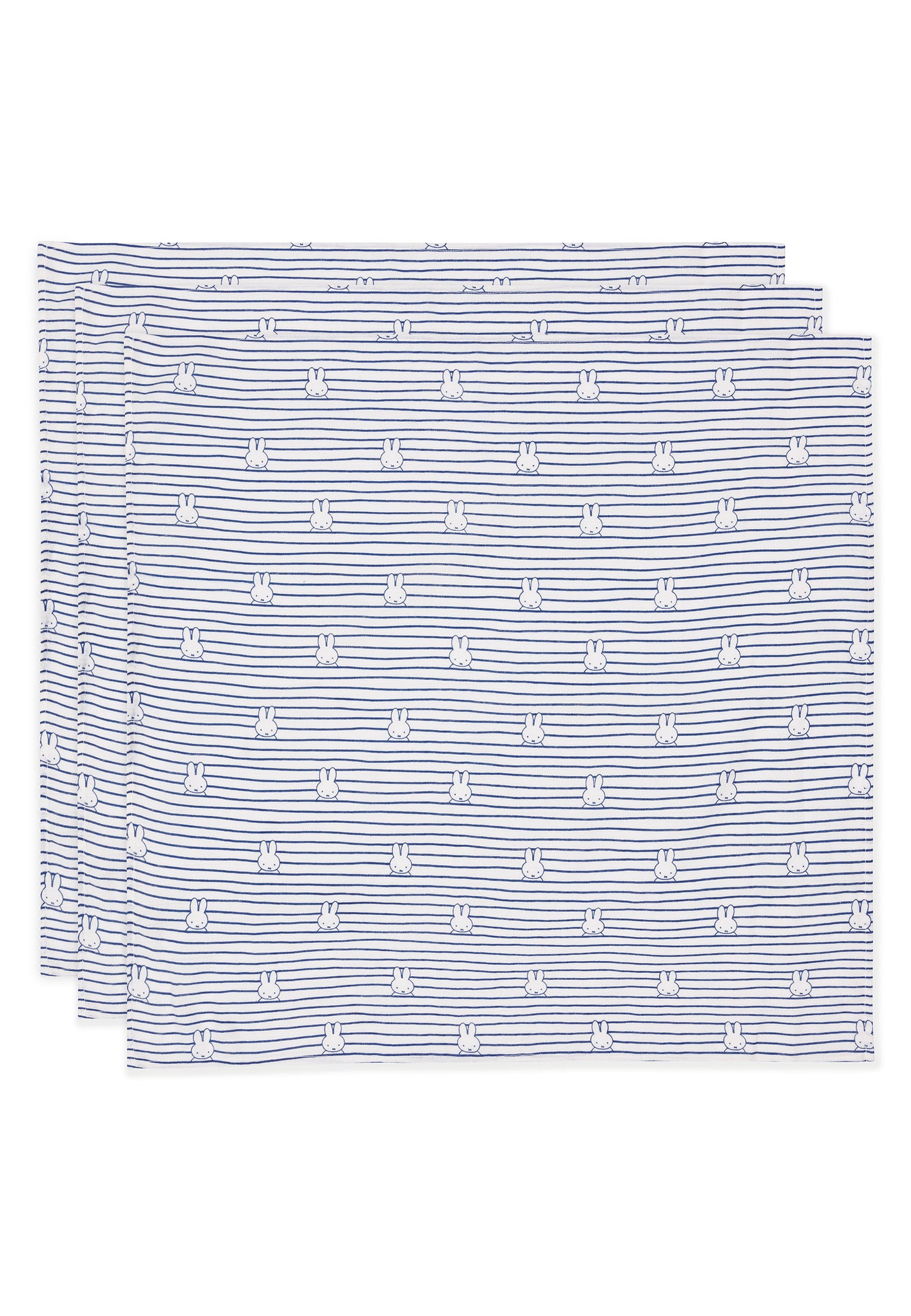 Muslin cloths 3 pack ~ Miffy Nijntje navy stripe