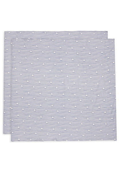 ARRIVING SOON Muslin swaddles 2 pack ~  Miffy Nijntje navy stripe