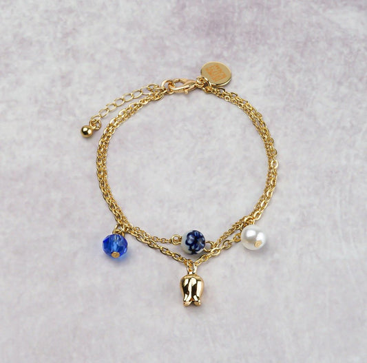 ARRIVING SOON ~ Delfts Blauw tulip charm bracelet