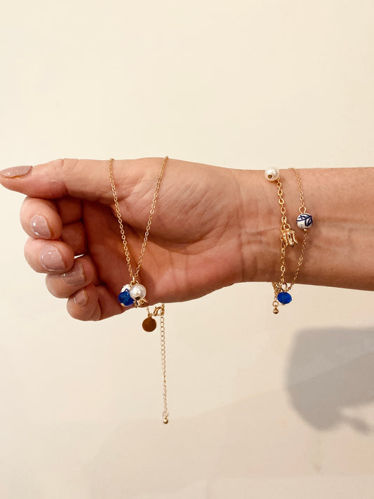 Heinen Delfts Blauw tulip charm bracelet