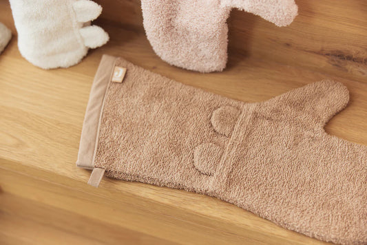 Terry washcloth mitt ~ Biscuit