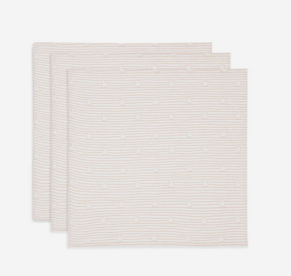 Muslin cloths 3 pack ~ Miffy Nijntje biscuit stripe