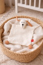 Muslin lovey knuffeldoekje ~ dog